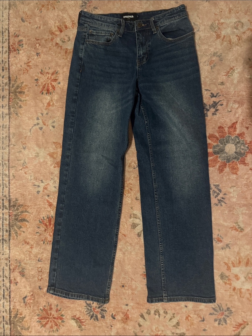 RSQ Men's Straight Jeans in Dark Blue Wash